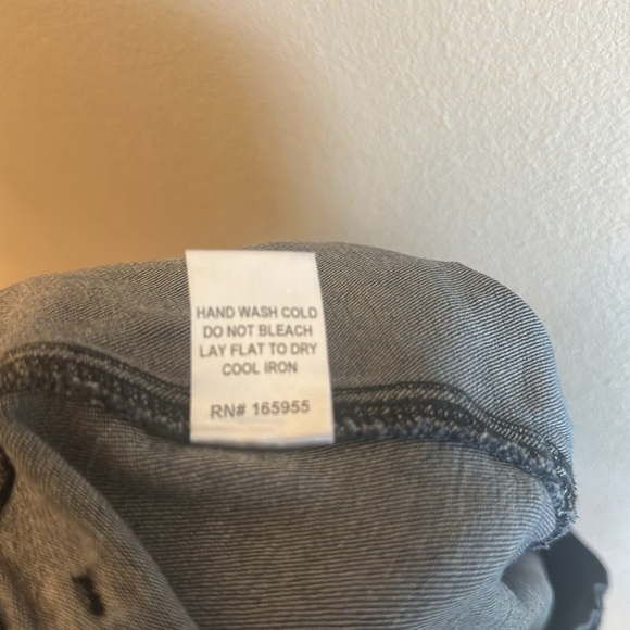 AnnieWear Cargo Denim Mini Skirt Washed Black Stretch High Rise Womens Size L - Picture 11 of 13